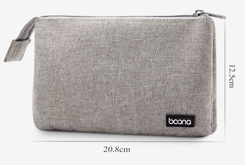 JMT-202634 Digital Accessory Storage Bag for Cables and Power Banks - Oxford Cloth, Gray and Black Options