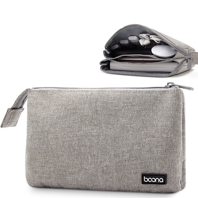 JMT-202634 Digital Accessory Storage Bag for Cables and Power Banks - Oxford Cloth, Gray and Black Options