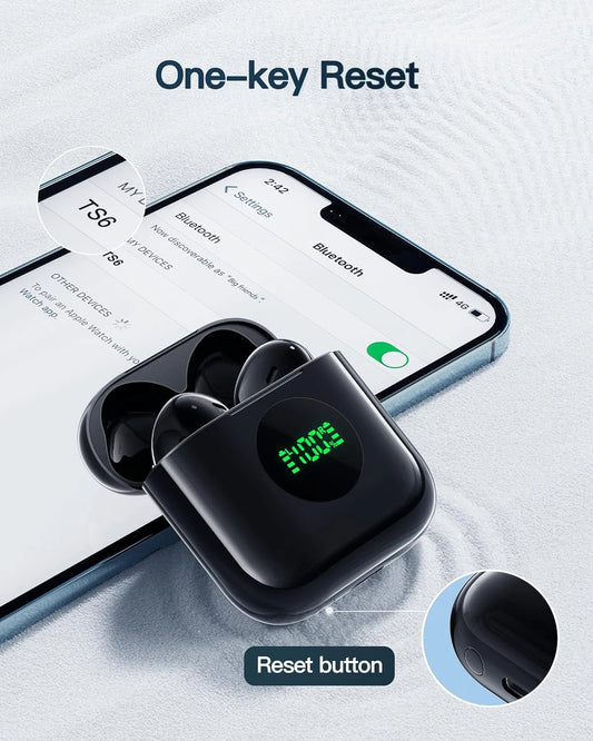 JMT-202634 TWS Gaming Wireless Earbuds with LED Display – High-Performance Bluetooth Headset for Mobile and Gaming Use