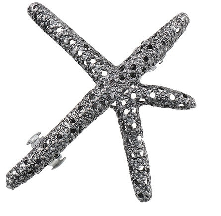 JMT-202826 Geometric Hairpin with White Crystal Accents - Alloy and Plastic/Resin Design
