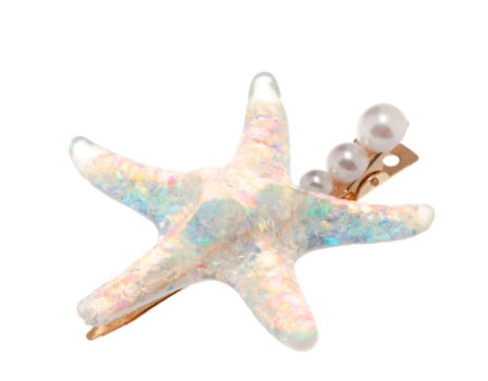 JMT-202826 Geometric Hairpin with White Crystal Accents - Alloy and Plastic/Resin Design