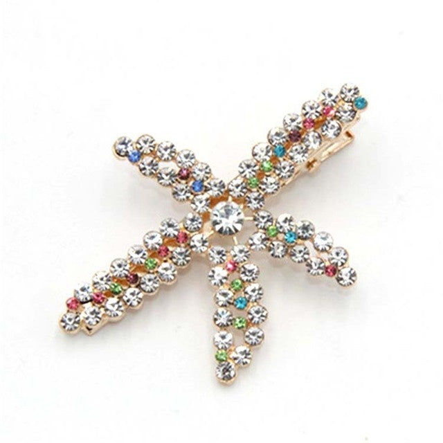 JMT-202826 Geometric Hairpin with White Crystal Accents - Alloy and Plastic/Resin Design