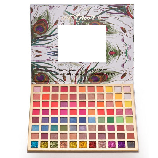 JMT-202890 88-Color Eye Shadow Palette - 39 Mattes, 39 Glitters & 10 Additional Glitters for Versatile Makeup Looks