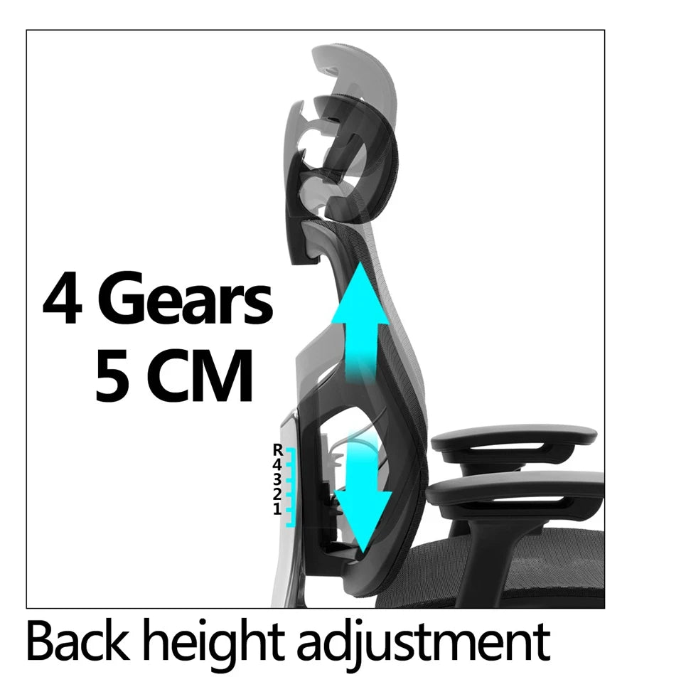 JMT-202890 Ergonomic Leather Office Chair with Adjustable Neck Support and 4D Armrests for Comfortable Work Settings