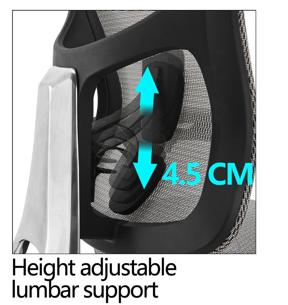 JMT-202890 Ergonomic Leather Office Chair with Adjustable Neck Support and 4D Armrests for Comfortable Work Settings