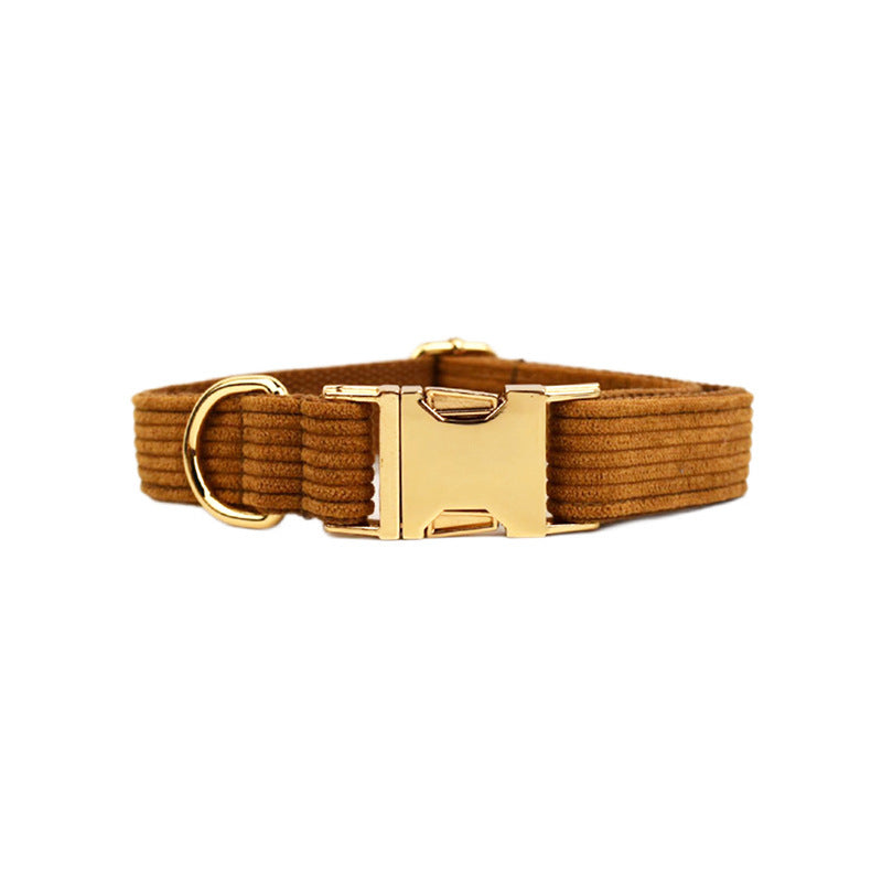 JMT-202954 Corduroy Pet Dog Collar - Durable Polyester in Multiple Sizes (XS-XL)