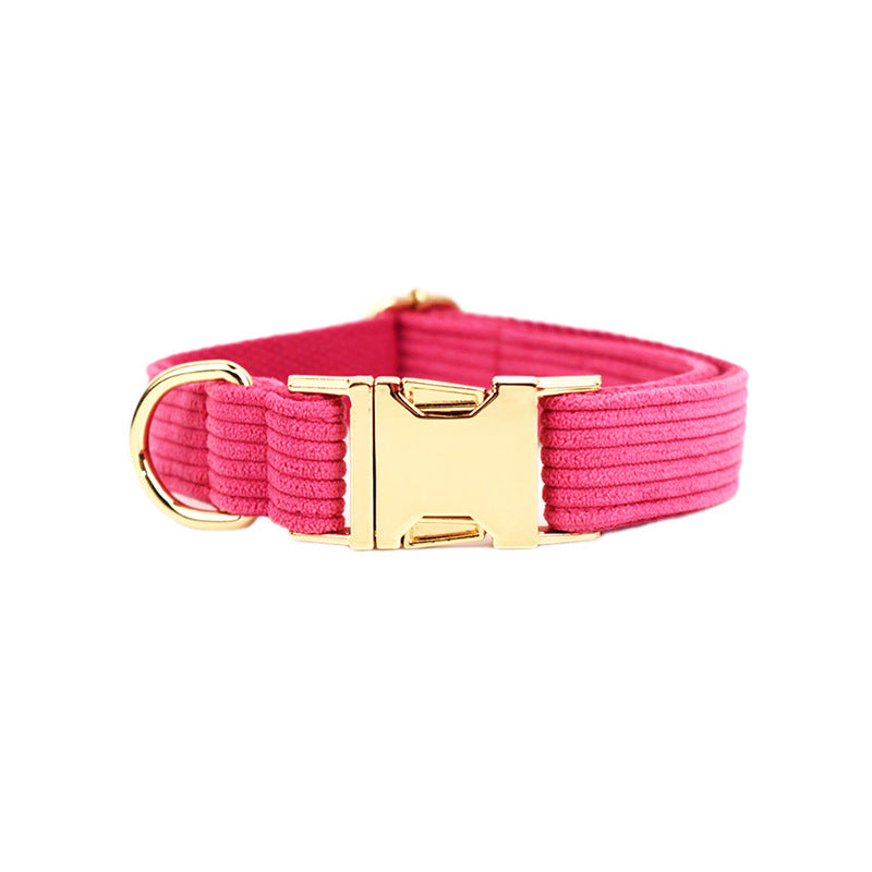 JMT-202954 Corduroy Pet Dog Collar - Durable Polyester in Multiple Sizes (XS-XL)
