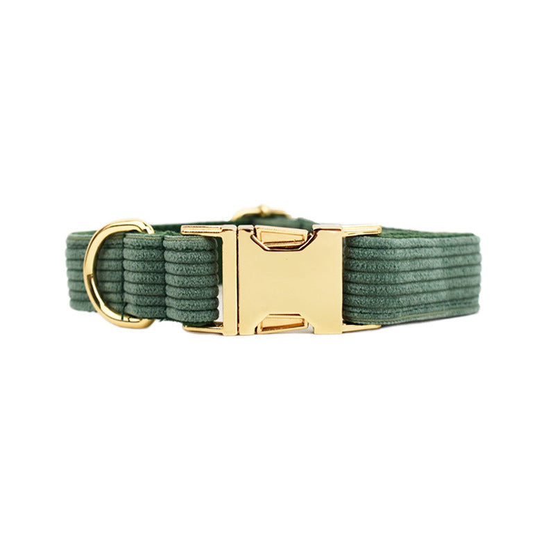 JMT-202954 Corduroy Pet Dog Collar - Durable Polyester in Multiple Sizes (XS-XL)