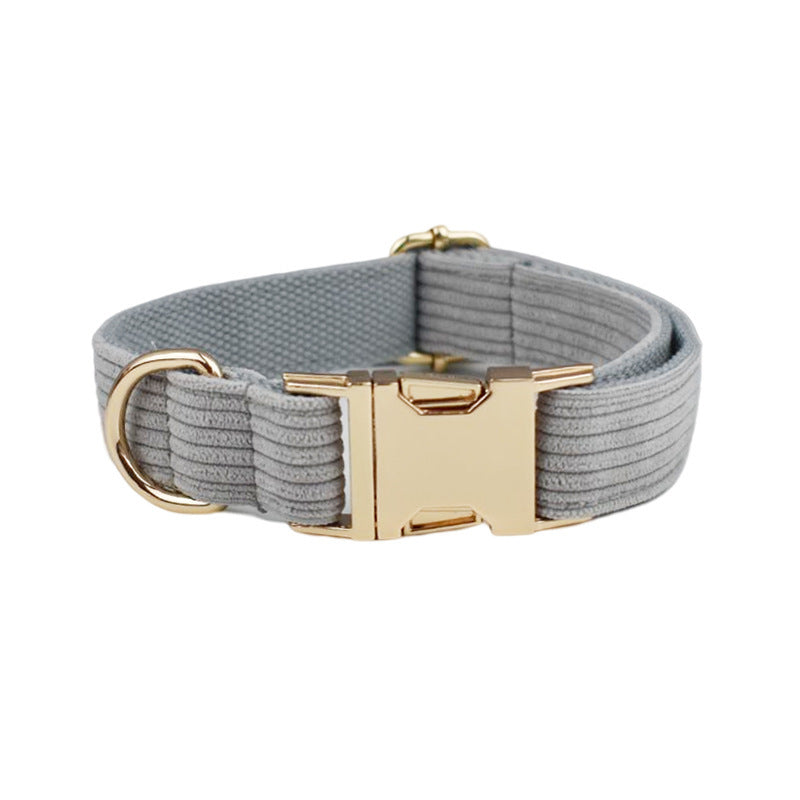JMT-202954 Corduroy Pet Dog Collar - Durable Polyester in Multiple Sizes (XS-XL)
