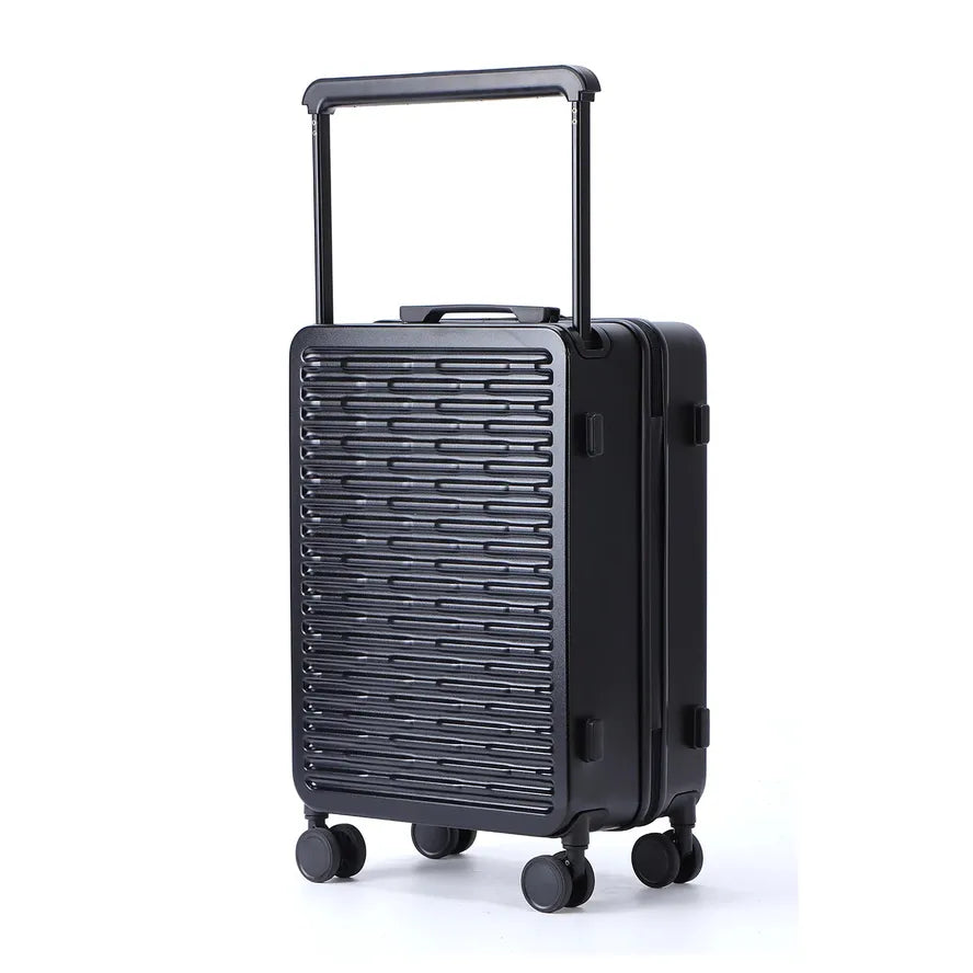 JMT-203018 Custom Logo Wide Aluminium Trolley Handle PC Travel Luggage Suitcase Set