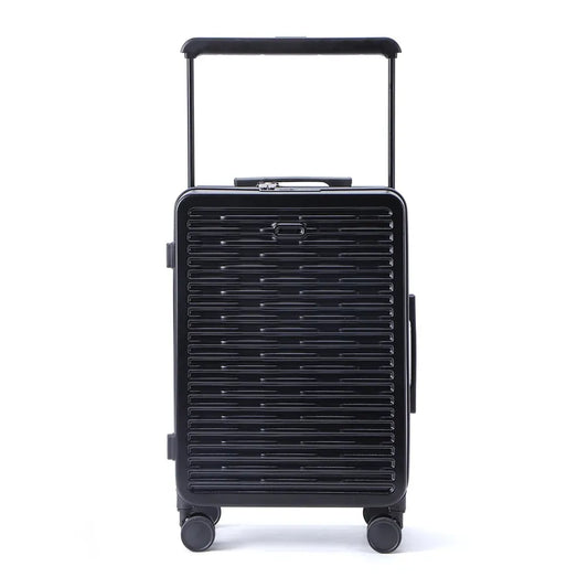 JMT-203018 Custom Logo Wide Aluminium Trolley Handle PC Travel Luggage Suitcase Set