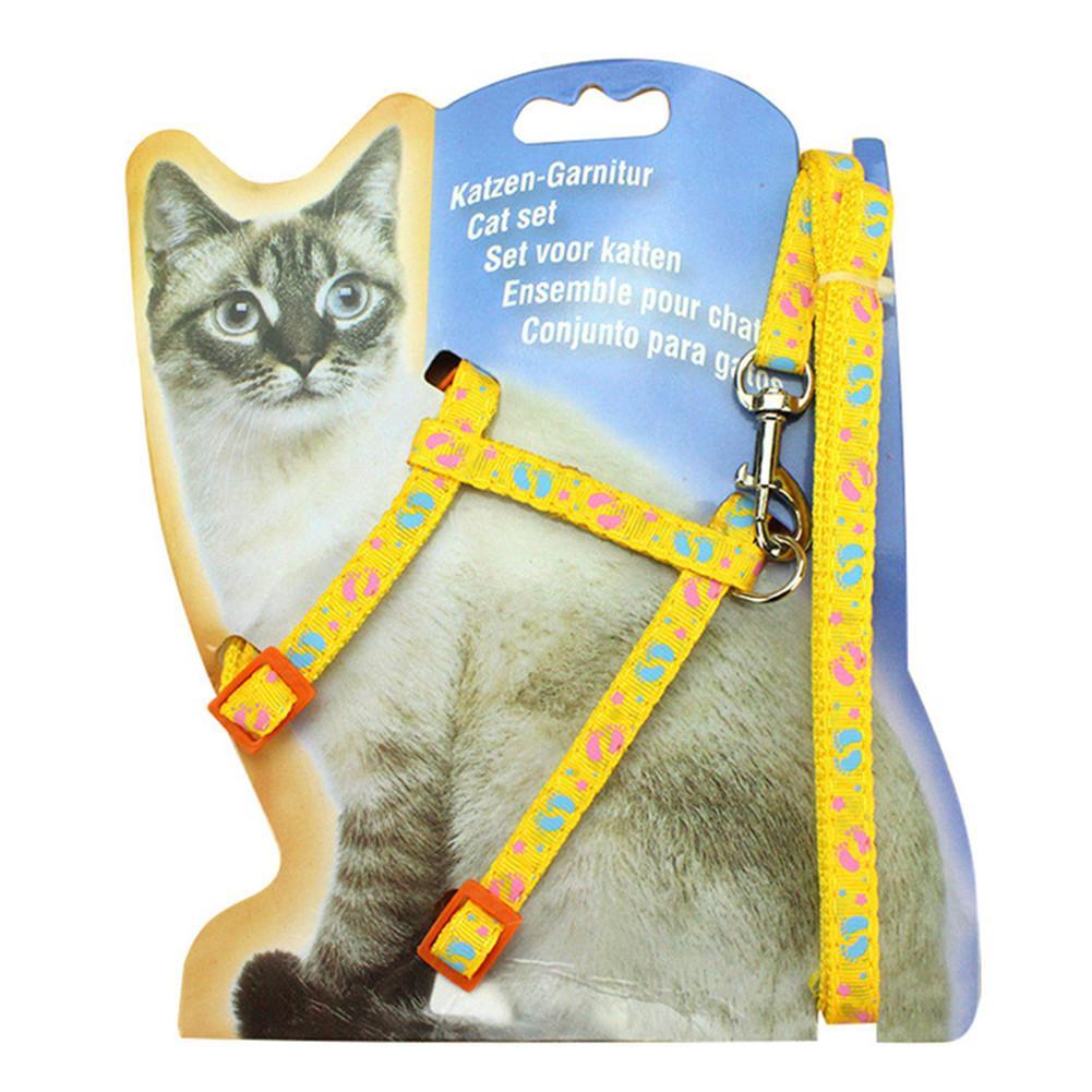 JMT-203082 Nylon Cat Vest with Towing Rope - Medium Size in Multiple Prints