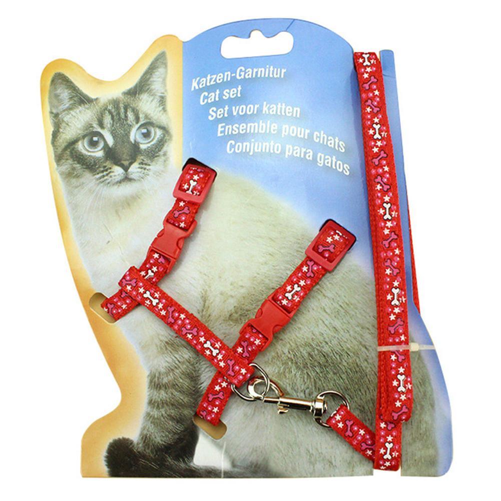 JMT-203082 Nylon Cat Vest with Towing Rope - Medium Size in Multiple Prints