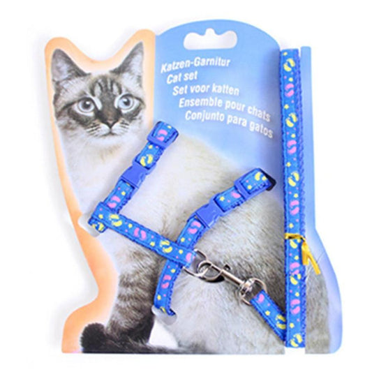 JMT-203082 Nylon Cat Vest with Towing Rope - Medium Size in Multiple Prints