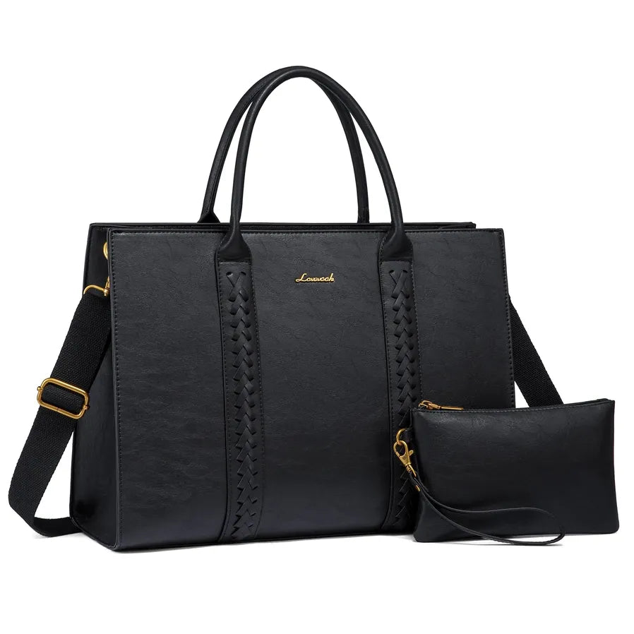 JMT-203274 Elegant 15.6in Ladies Handbags Set - Classic Top Handle Tote and Shoulder Bags for Work