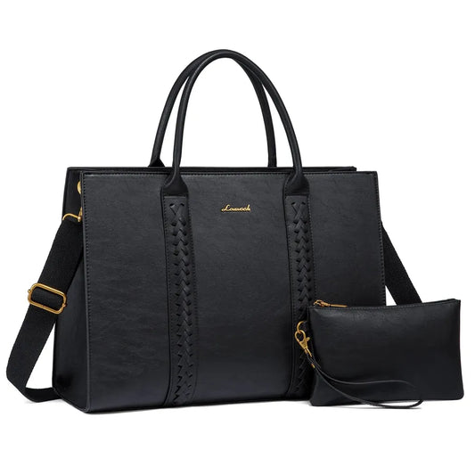 JMT-203274 Elegant 15.6in Ladies Handbags Set - Classic Top Handle Tote and Shoulder Bags for Work