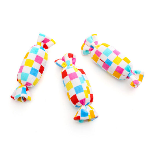 JMT-203274 Interactive Plush Dog Toy with Sound and Dental Cleaning Functions - Candy Square Puzzle