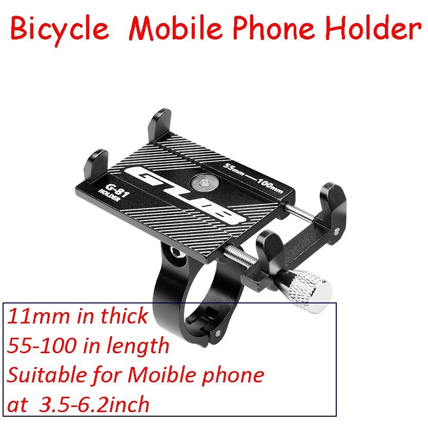JMT-203466 360-Degree Rotating Bicycle Phone Holder for 3.5 to 6.2 Inch Phones, Fits Handlebar Diameters 22-31.8mm