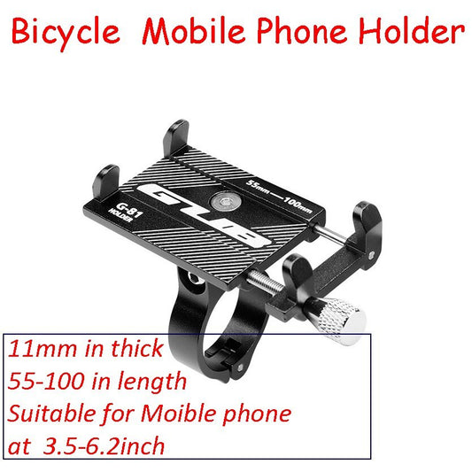 JMT-203466 360-Degree Rotating Bicycle Phone Holder for 3.5 to 6.2 Inch Phones, Fits Handlebar Diameters 22-31.8mm