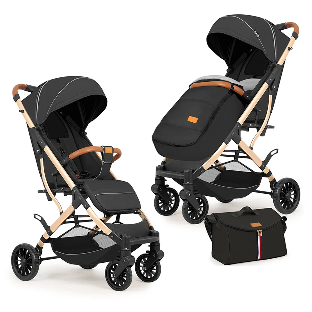 JMT-203466 Lightweight One-Hand Foldable Baby Stroller with Modern Design and Easy Maneuverability