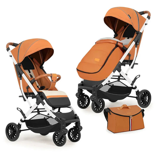 JMT-203466 Lightweight One-Hand Foldable Baby Stroller with Modern Design and Easy Maneuverability
