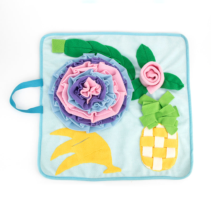 JMT-203594 Interactive Snuffle Mat for Dogs - Nosework Feeding Puzzle Toy for Engaging Training and Stress Relief, 48 x 48 cm