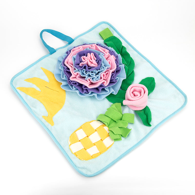 JMT-203594 Interactive Snuffle Mat for Dogs - Nosework Feeding Puzzle Toy for Engaging Training and Stress Relief, 48 x 48 cm