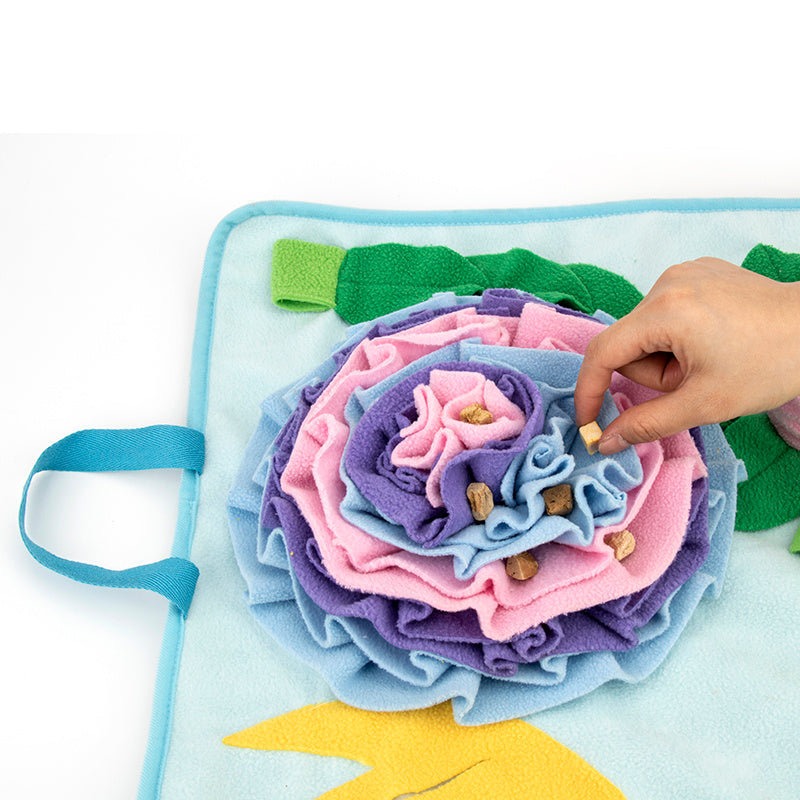 JMT-203594 Interactive Snuffle Mat for Dogs - Nosework Feeding Puzzle Toy for Engaging Training and Stress Relief, 48 x 48 cm