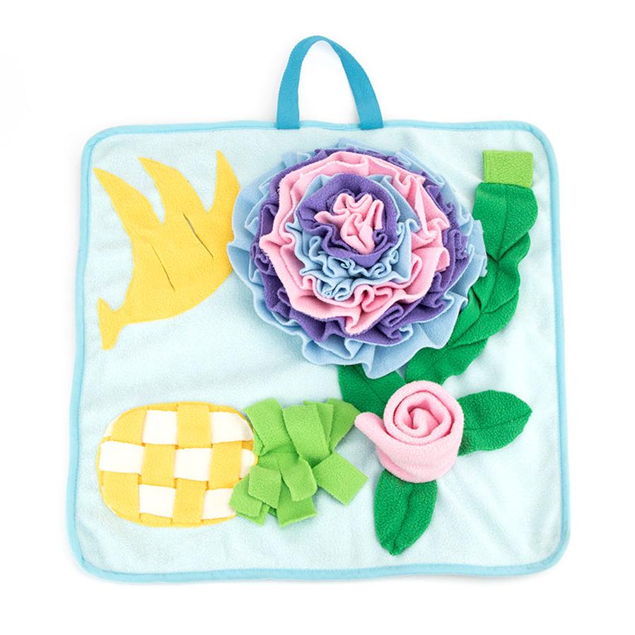 JMT-203594 Interactive Snuffle Mat for Dogs - Nosework Feeding Puzzle Toy for Engaging Training and Stress Relief, 48 x 48 cm
