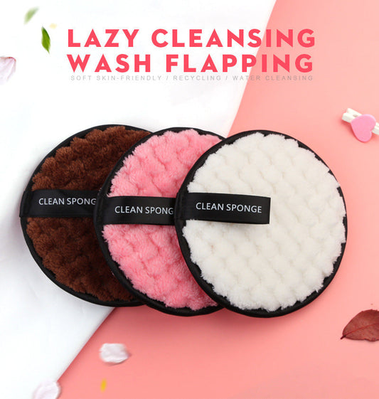 JMT-204042 Magic Lazy Man Water Makeup Removing Puff - 3 Pack Synthetic Sponge Set for Face Wash and Makeup Removal