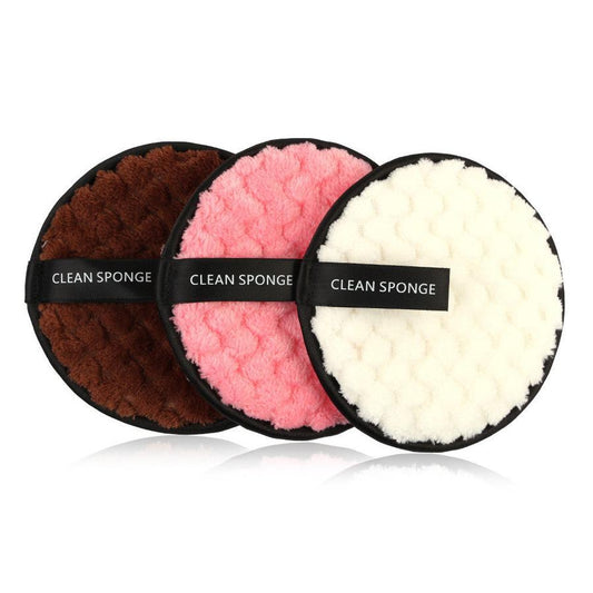 JMT-204042 Magic Lazy Man Water Makeup Removing Puff - 3 Pack Synthetic Sponge Set for Face Wash and Makeup Removal