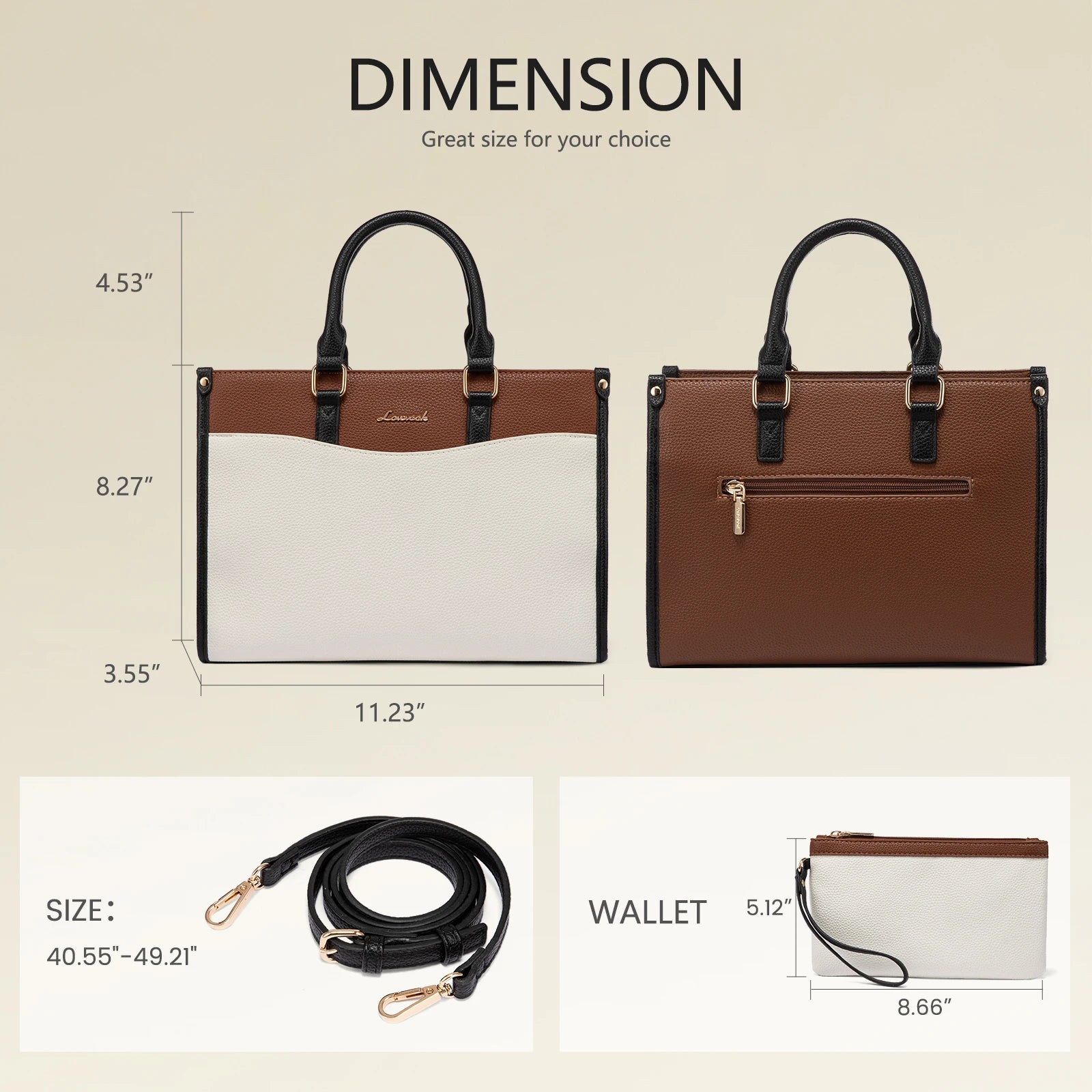 JMT-204426 Trendy Top Handle Satchel and Crossbody Tote Handbags for Women in Office and Business Settings