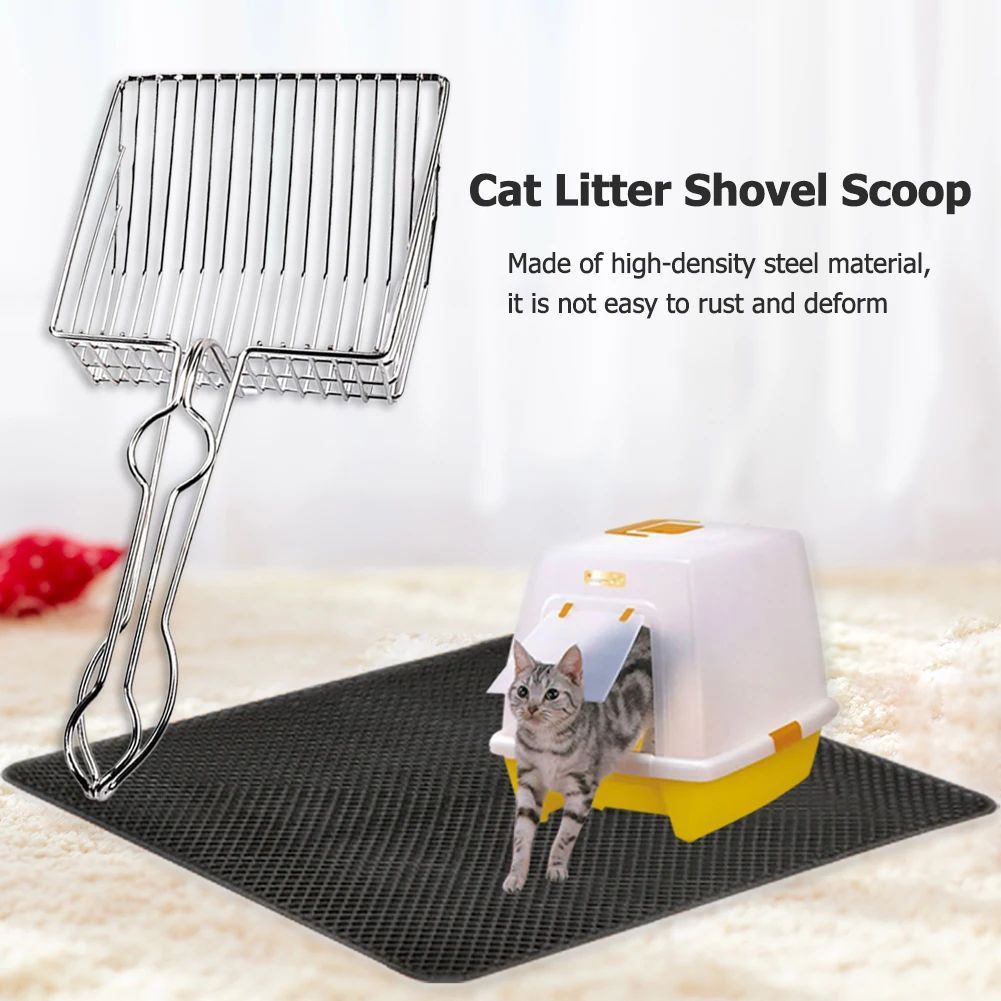 JMT-204618 Durable Iron Cat Cleaning Tool - Litter Shovel Scoop for Effortless Pet Care