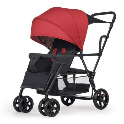 JMT-204746 3-in-1 Newborn Baby Stroller with Folding Design, High Landscape Pram and Shock Absorption for Comfortable Travel