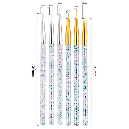 JMT-205002 3-Piece Nail Puller Pen Set for Precise Drawing - Gold & Silver Options