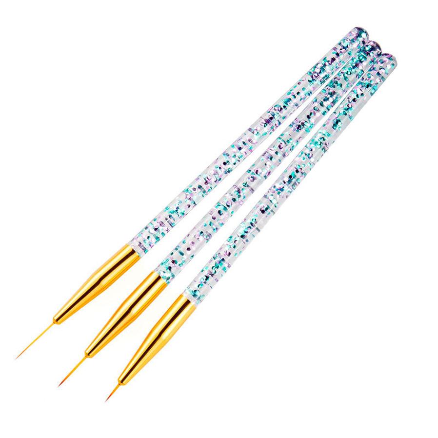 JMT-205002 3-Piece Nail Puller Pen Set for Precise Drawing - Gold & Silver Options