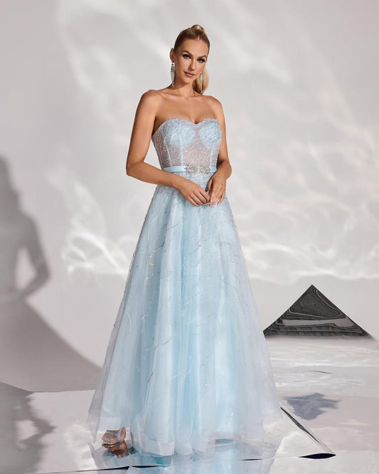 JMT-205002 Elegant Blue Women's Dress - Style SH0021, Timeless Design for Any Occasion