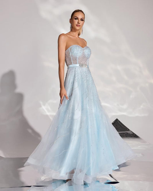 JMT-205002 Elegant Blue Women's Dress - Style SH0021, Timeless Design for Any Occasion