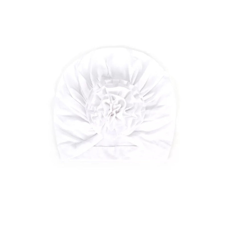 JMT-205130 Bloom Flower Knot Headband for Toddlers - Elastic Infant Turban Beanie Cap, Soft Cotton Blend, Fall & Winter Wear