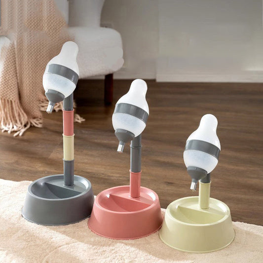 JMT-205578 Height Adjustable Pet Water Dispenser with Detachable Bowl and No Drip Drinking Nozzle