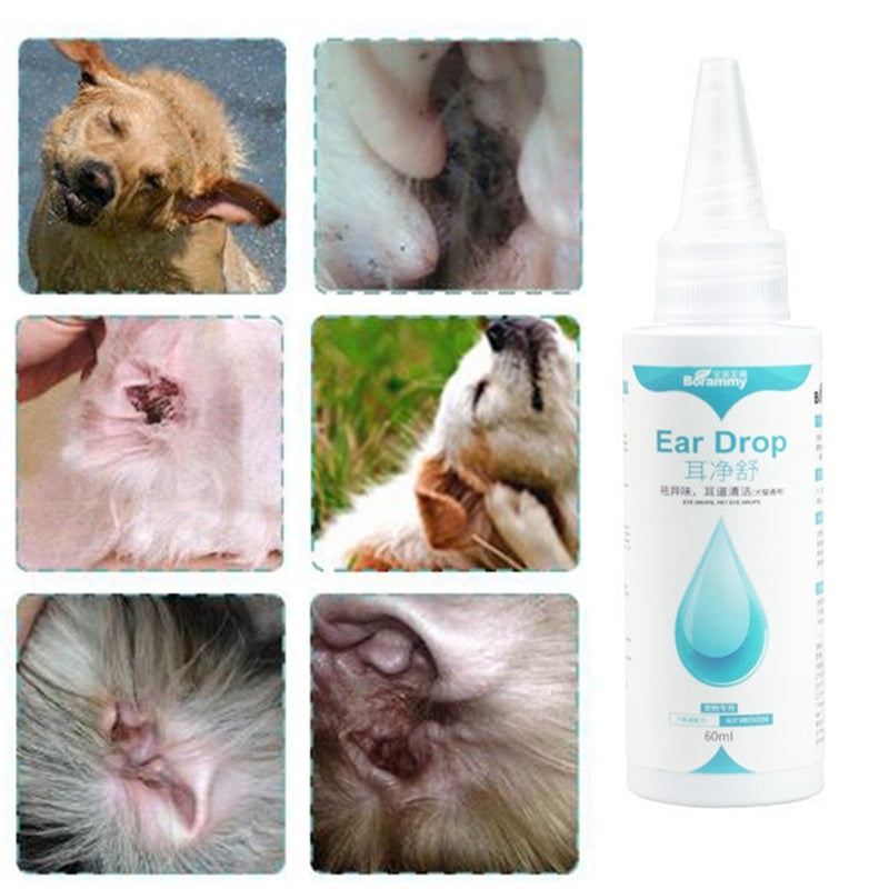 JMT-205834 Pet Ear Cleaning Liquid - 60ml, Effective Ear Wash for General Use, Green Formula