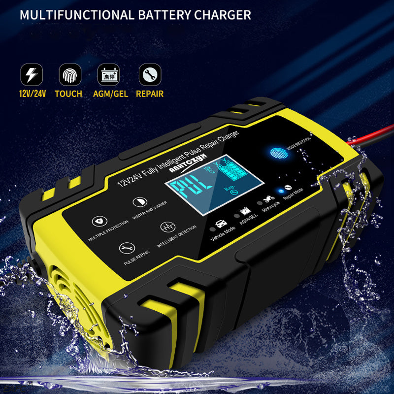 JMT-206090 12V-24V 8A Automatic Digital LCD Battery Charger for Lead-Acid Batteries