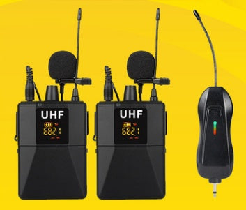 JMT-206090 Wireless Lavalier Microphone - Model X3, Black, Ideal for Clear Audio Recording