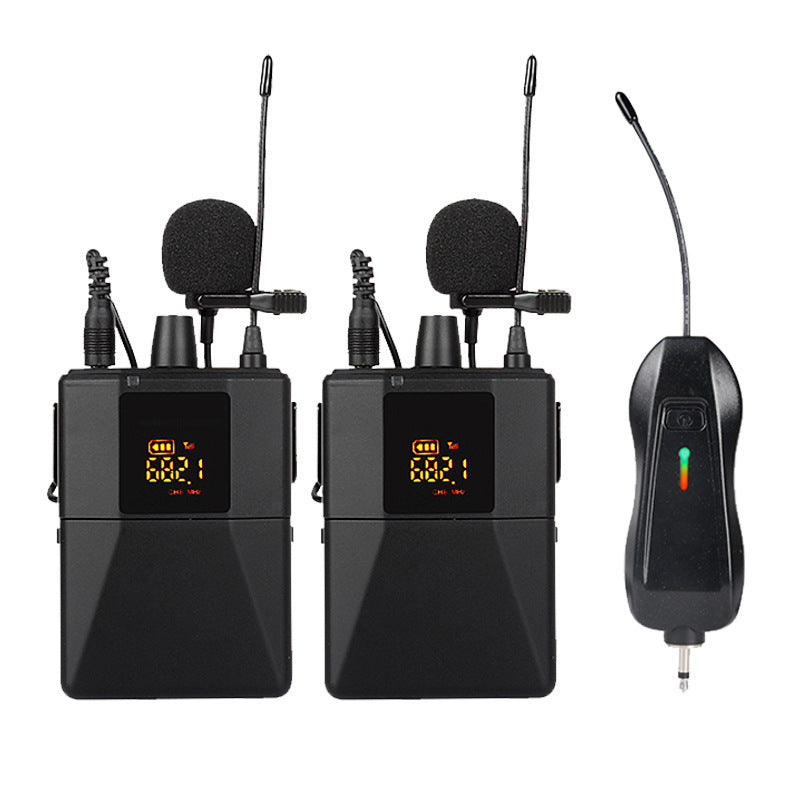 JMT-206090 Wireless Lavalier Microphone - Model X3, Black, Ideal for Clear Audio Recording