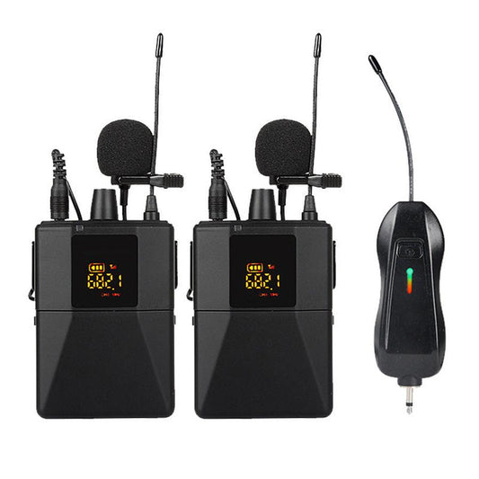 JMT-206090 Wireless Lavalier Microphone - Model X3, Black, Ideal for Clear Audio Recording