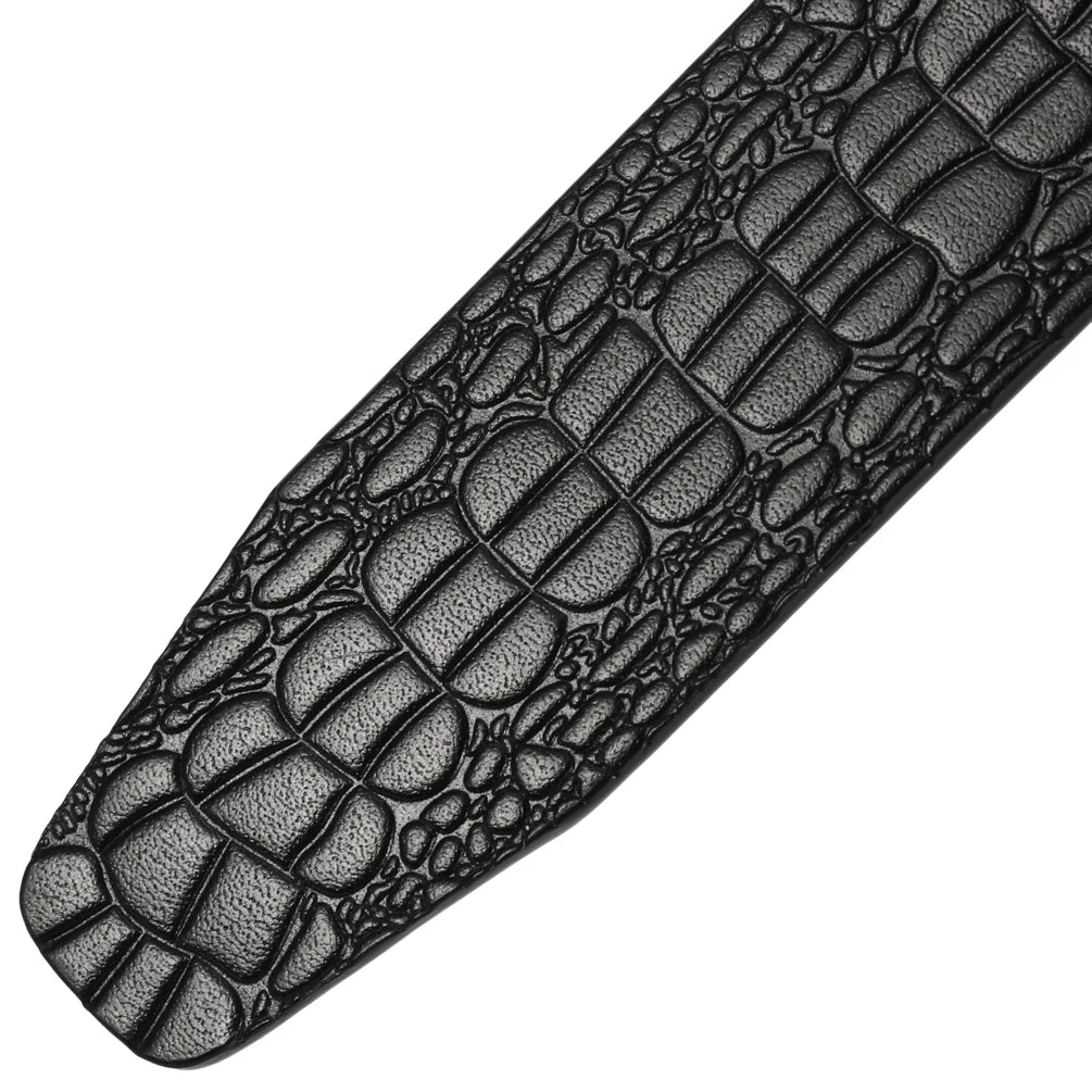 JMT-206666 Toothless Leather Belt Accessories, 3.5CM Width, Model LY35-3709