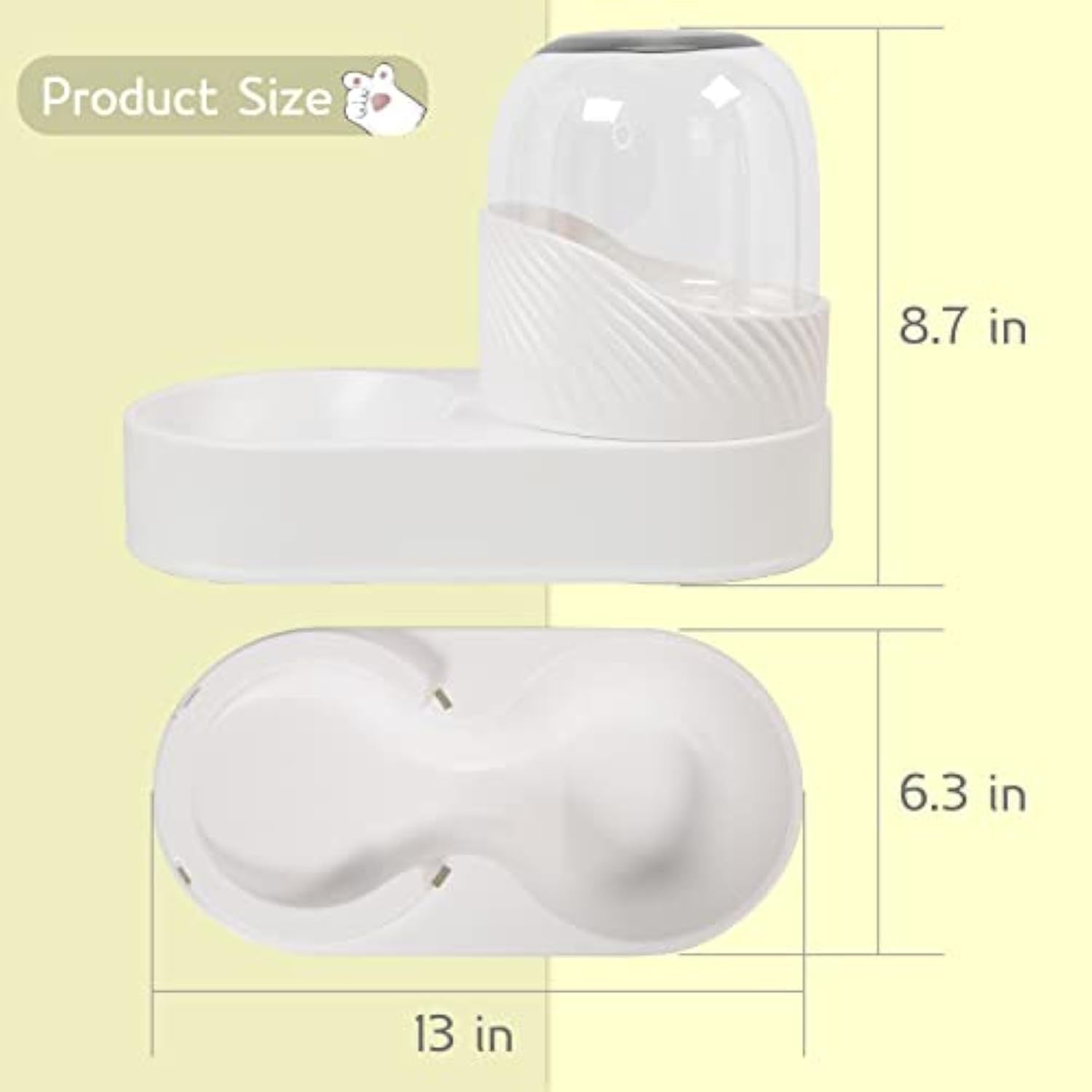 JMT-206730 Automatic Cat Feeder and Water Dispenser Set - 2L Capacity, BPA-Free Plastic, Easy to Clean, Ideal for Cats and Small Pets