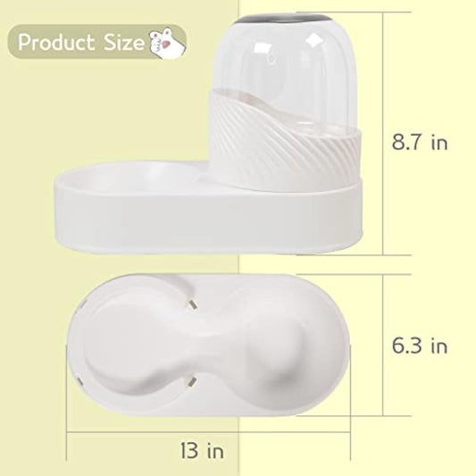 JMT-206730 Automatic Cat Feeder and Water Dispenser Set - 2L Capacity, BPA-Free Plastic, Easy to Clean, Ideal for Cats and Small Pets
