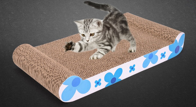 JMT-206922 Cat Paw Scratch Board - Durable Corrugated Paper Biting Toy for Cats, 44cm x 24cm
