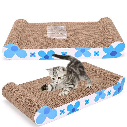JMT-206922 Cat Paw Scratch Board - Durable Corrugated Paper Biting Toy for Cats, 44cm x 24cm